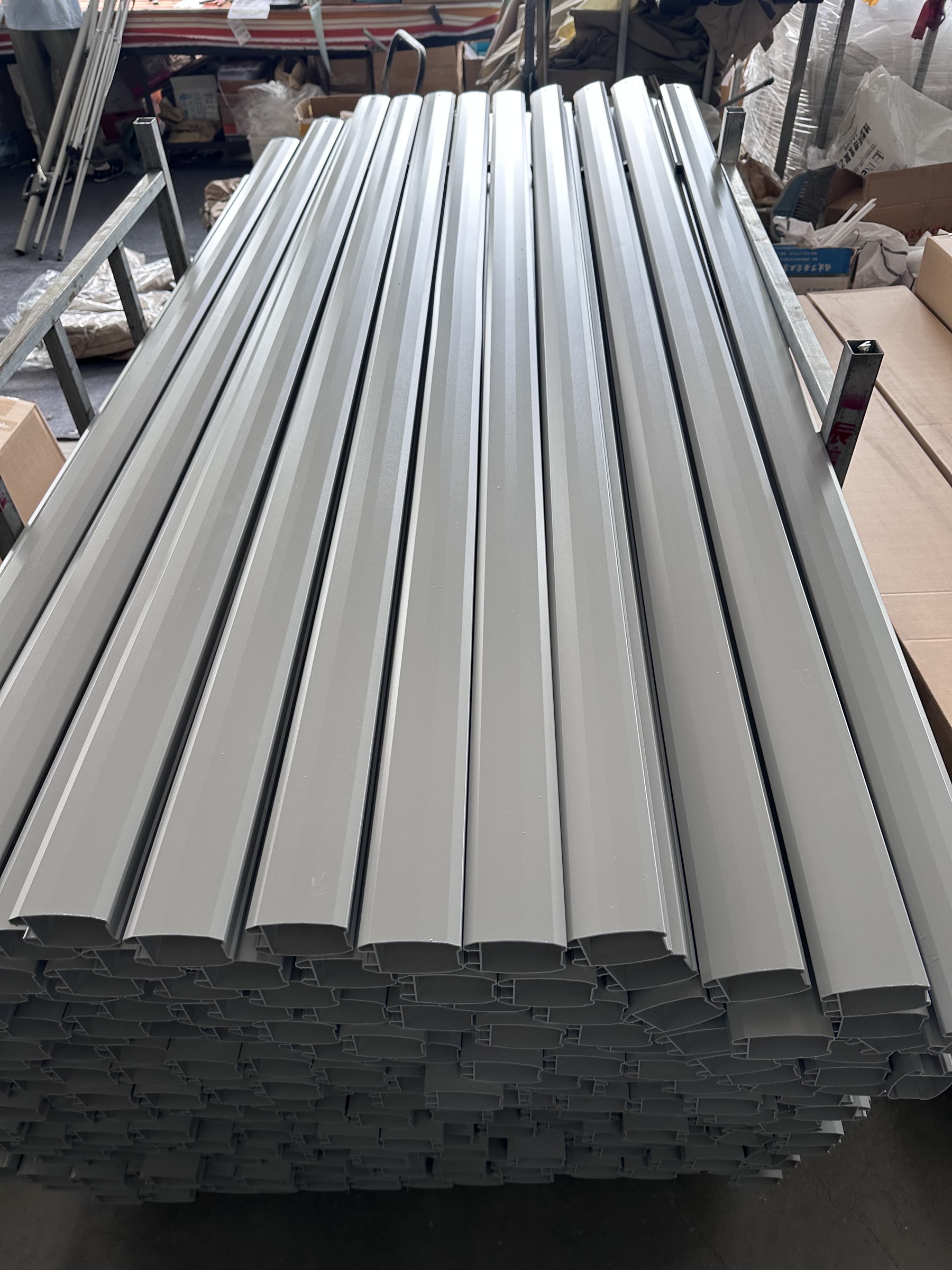 Aluminum profiles prepared for Solargy umbrella production