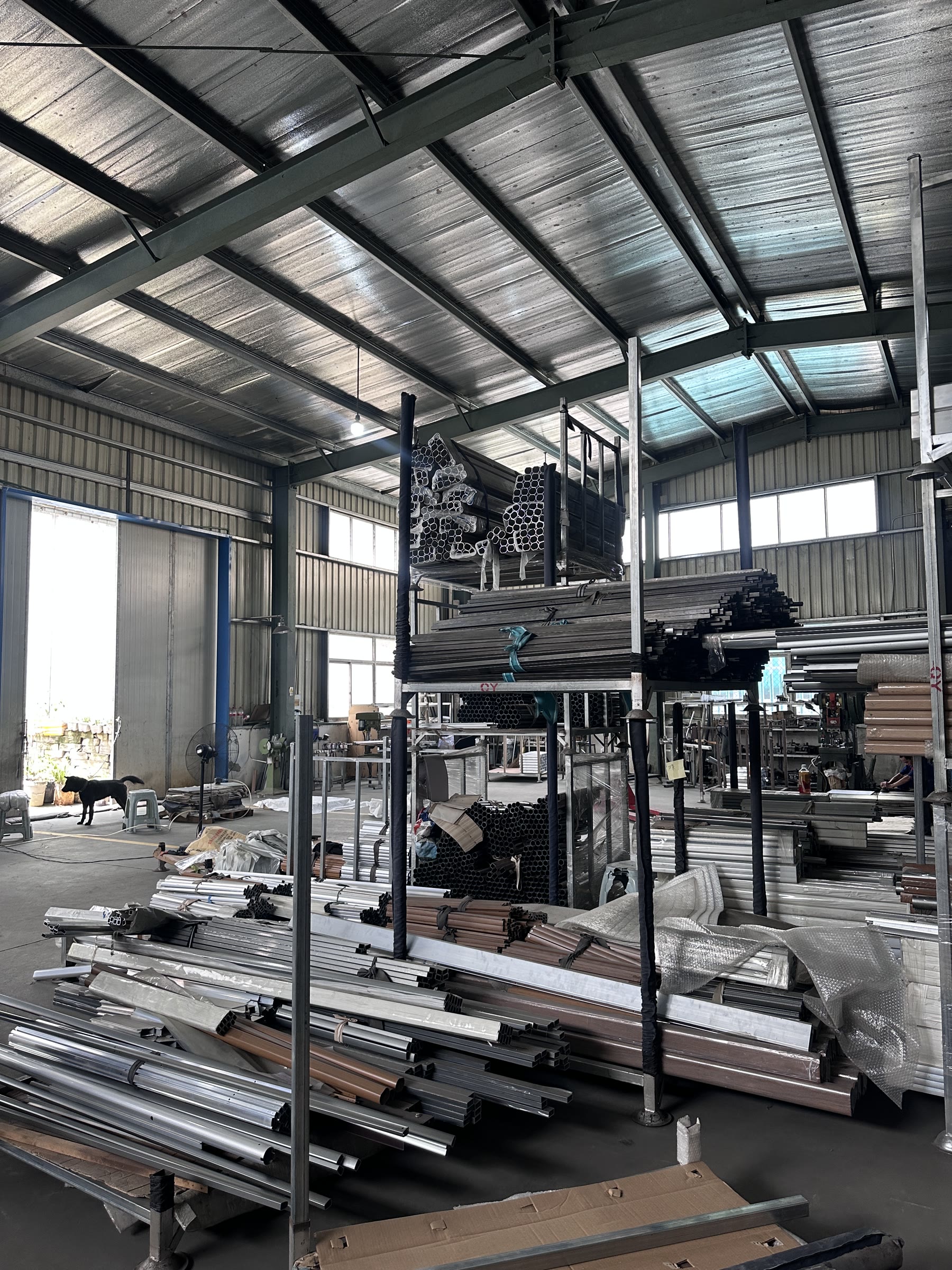 Solargy production hall with materials and work areas