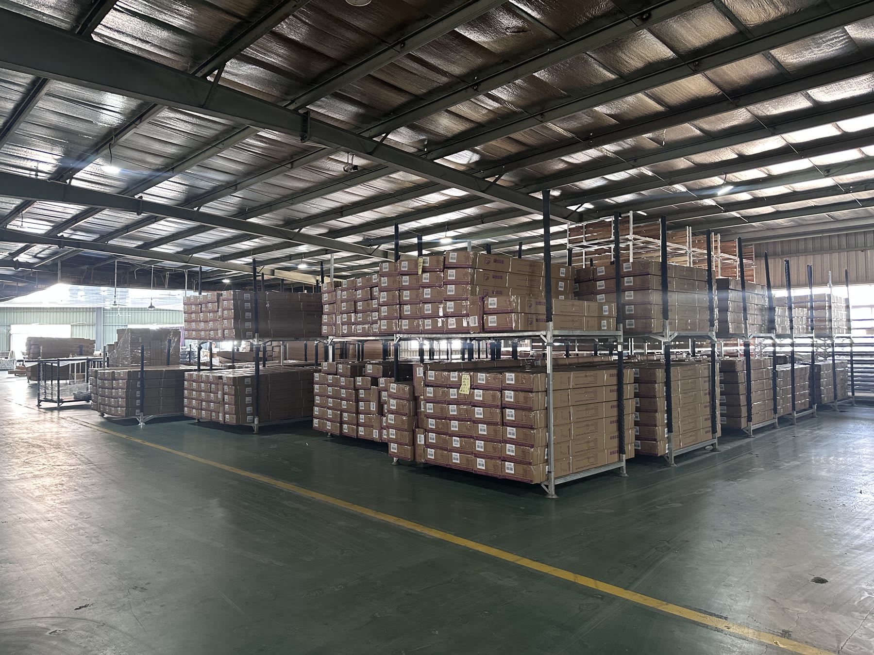 Solargy finished goods warehouse prepared for delivery